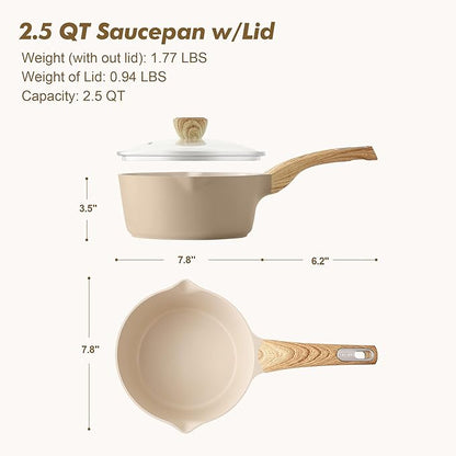 SENSARTE Ceramic Nonstick Sauce Pan