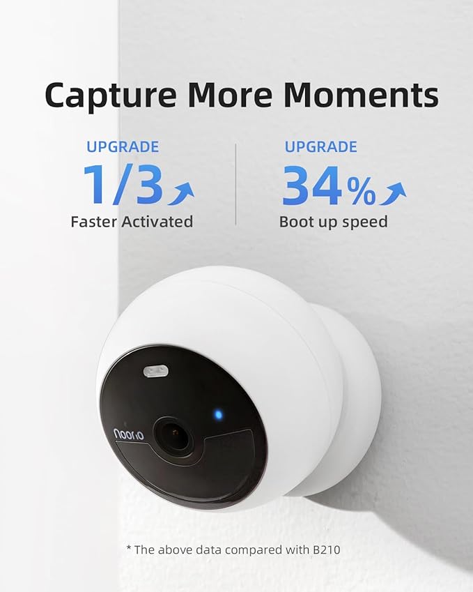 Noorio B211 Security Camera Indoor Outdoor Wireless 2K+ Bluetooth Camera
