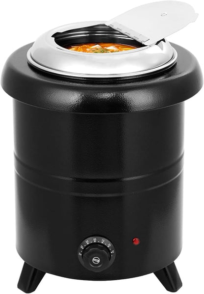 Commercial Electric Soup Kettle Warmer – 10L/11Qt Stainless Steel Pot