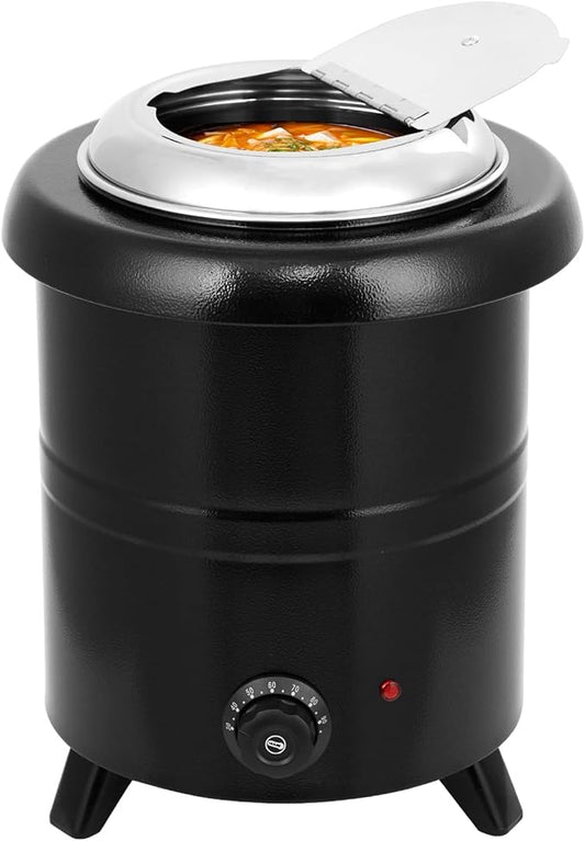 Commercial Electric Soup Kettle Warmer – 10L/11Qt Stainless Steel Pot