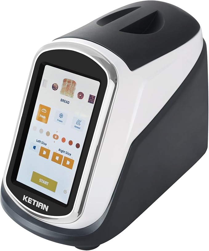 2 Slice Touchscreen Toaster, 2 Wide Slots, Smart Bread Toaster