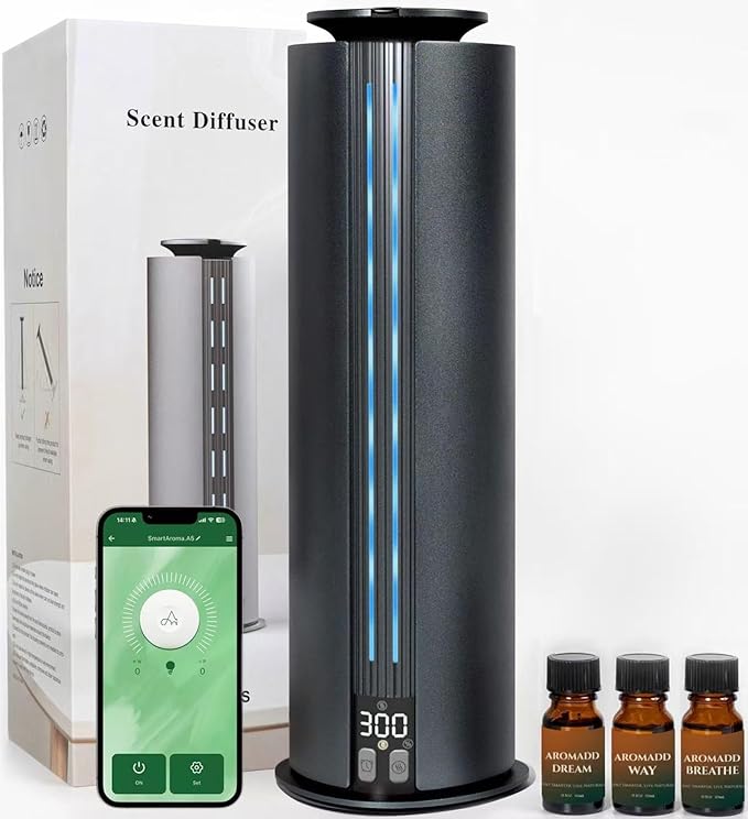 1800 Sq Ft Cordless Waterless Diffuser, 100ml Hotel Collection Diffuser Scent