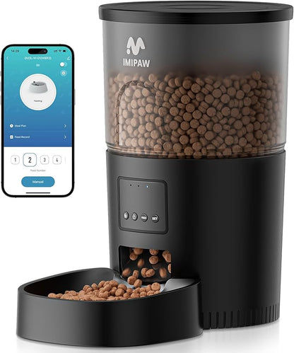 IMIPAW Automatic Cat Feeder, 5G WiFi Cat Food Dispenser