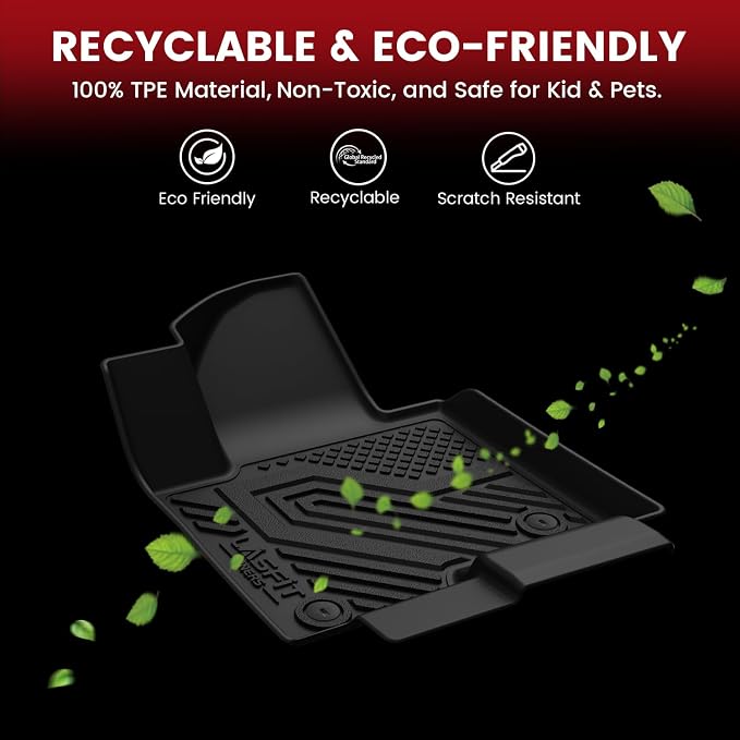 LASFIT Floor Mats & Cargo Mat with Backrest 2021-2026 & Only 7 Seats(Not for 8/9 Seats) for Chevy Tahoe/GMC Yukon(Only Yukon, Not Fit Yukon XL)/Cadillac Escalade(Only Escalade, Not Fit Escalade ESV)