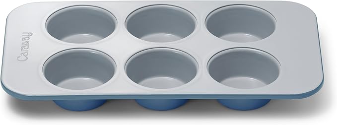 Caraway Nonstick Ceramic 6 Cup Muffin Pan – Non-Toxic, PTFE & PFOA Free – Oven