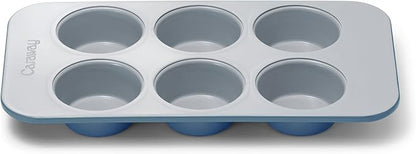 Caraway Nonstick Ceramic 6 Cup Muffin Pan – Non-Toxic, PTFE & PFOA Free – Oven