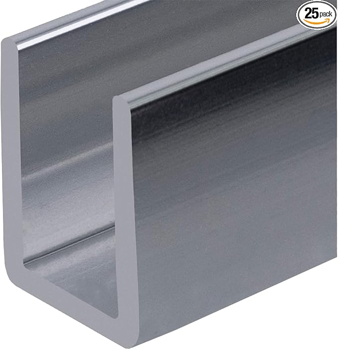 Brixwell SDCD38BS-CCP48-XCP25 Brushed Stainless 3/8" Fixed Panel Shower Door