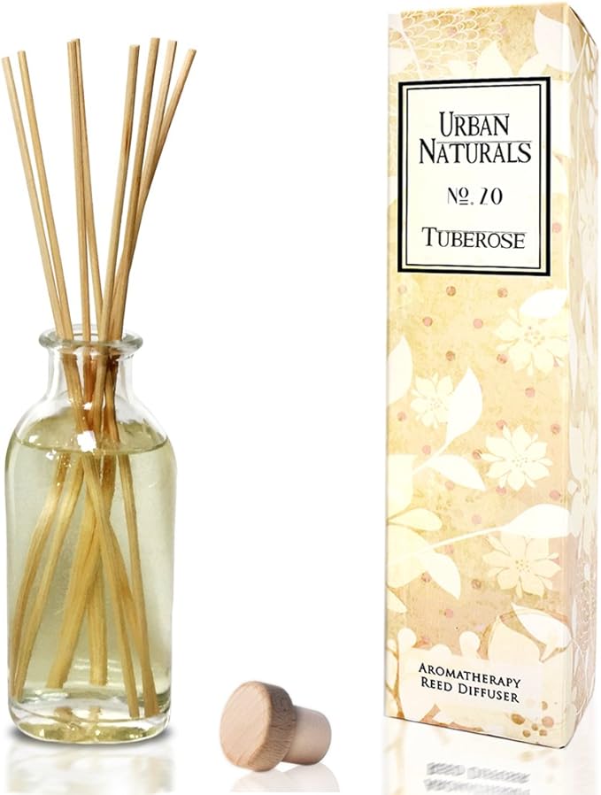 Urban Naturals Tuberose Fragrance Oil Reed Diffuser | Exotic Tuberose and