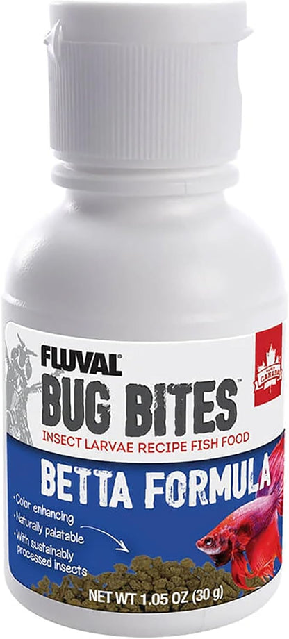 Fluval Bug Bites Betta Fish Food, Granules for Small to Medium Sized Fish, 1.05 Oz.