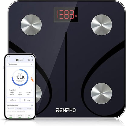 RENPHO Bluetooth Body Fat Scale, Digital Weight Scale Bathroom Smart Body