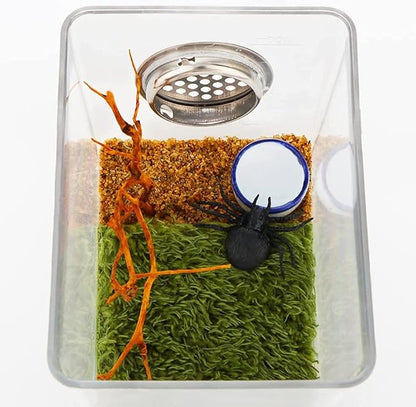 Tarantula Micro Water Bowl Spider Anti-Turnover Bowl for Small Hamster Tarantula Spider Scorpion Cricket Snail Manti Millipede Tiny Bugs Reptile Terrarium Cage Accessories (M (1.18''dia),8 Pcs)