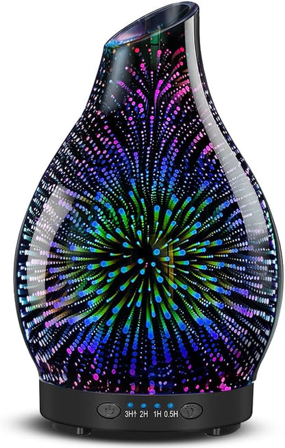 120ML Essential Oil Diffuser, 3D Glass Aromatherapy Diffuser
