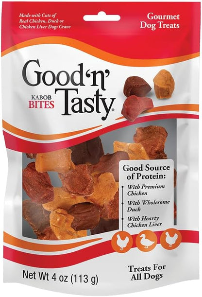 Good ‘N’ Tasty Kabob Bites, Treats for Dogs, Treat your Pet to a Snack made with Real Chicken, 4 ounces