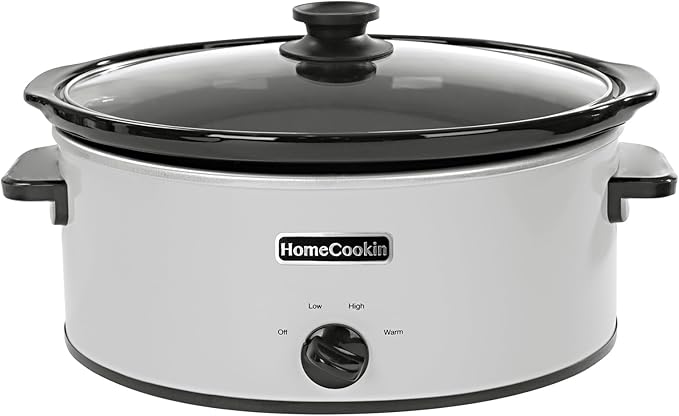 HOMECOOKIN 6 Quart Slow Cooker Oval Manual Pot Food Warmer