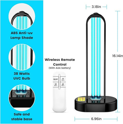 2 Pack UV Light Sanitizer, Ultraviolet Lamp