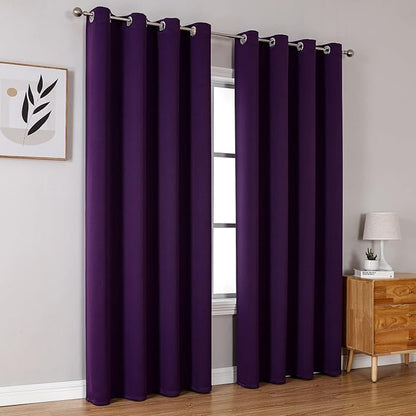 ChrisDowa Blackout Curtains 80 Inches Long 2 Panels Set