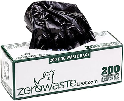 Zero Waste USA 1,000 Premium Dog Waste Station Refill Roll Bags - Up to 40% thicker & stronger than competitor bags - Guaranteed to fit any commercial roll bag dispenser (5 rolls of 200 bags)