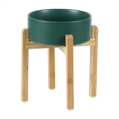 Ceramic Raised Dog Bowl Set, Elevated Dog Bowl