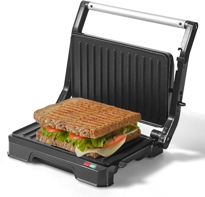 Small Panini Press Grill Sandwich Maker, Electric 3 in 1 Panini Sandwich Maker