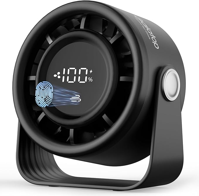 Gaiatop Small Desk Fan Rechargeable, 5in Personal Fan 4000mAh Battery Powered