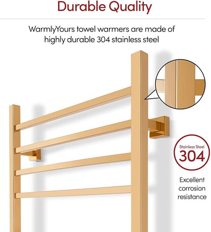 WarmlyYours Heated Towel Rack for Bathroom