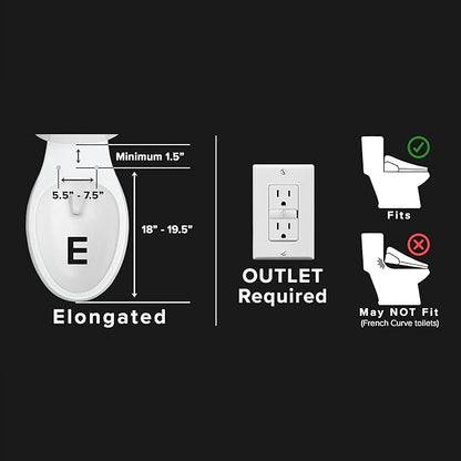 SmartBidet® SB-1000WE Electric Smart Bidet Toilet Seat