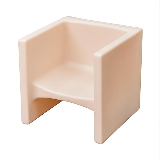 Children's Factory 3-in-1 Cube Chair for Kids, Flexible Seating Classroom Furniture, 1-Pack, Sand