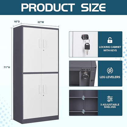MIIIKO Metal Storage File Cabinet