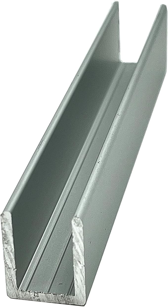 Brixwell SDCD38A-XCP10 Satin Anodized 3/8" Fixed Panel Shower Door Deep