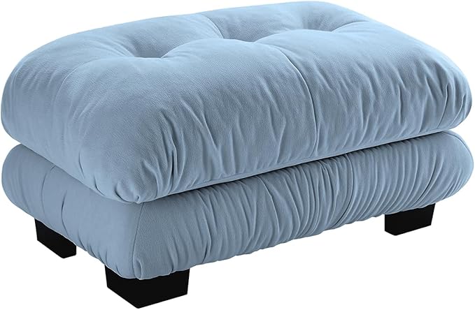 Blue Ottoman for Modular Sectional Sofa, Single Sofa, Ottoman Seat for Convertible Sectional, Chenille Sofa Couch for Living Room, Bedroom, Apartment