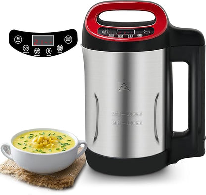 Soup Maker 1.6 L, 4-in-1 Multifunctional Smooth Soup and Chunky Soup Machine