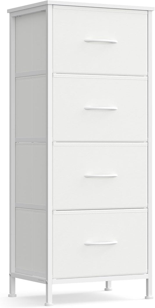 SONGMICS Dresser for Bedroom, Chest of Drawers, 4 Non-Woven Fabric Drawers