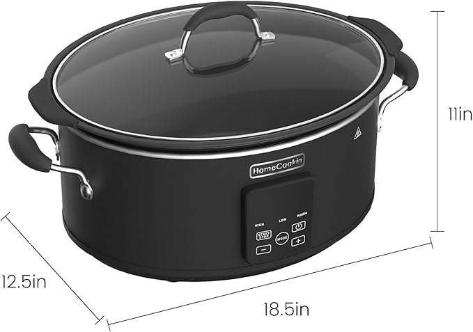 HOMECOOKIN Slow Cooker, Extra Large 10 Quart Digital Programmable Slow Cookers
