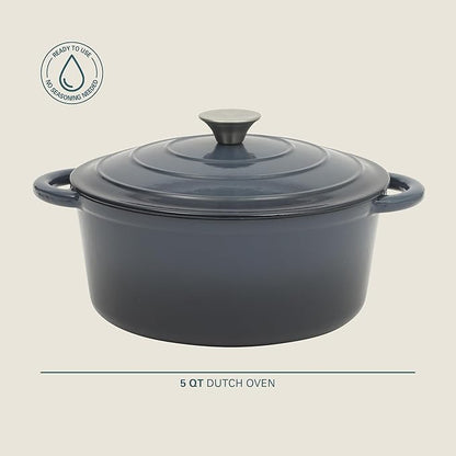 Gibson Home Addlestone 5 Qt Enameled Cast Iron Dutch Oven Pot