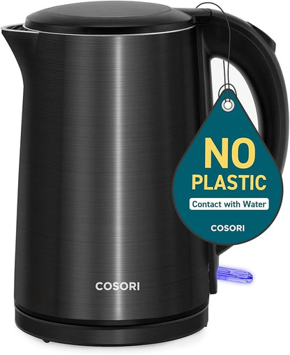 Cosori Electric Kettle, No Plastic Inner Lid, Filter & Spout, Stainless Steel
