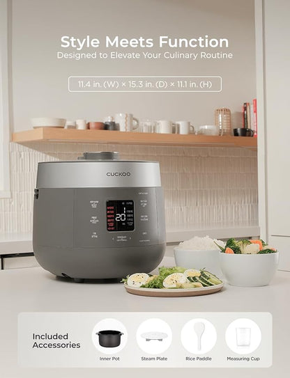 CUCKOO Twin Pressure Rice Cooker 10-Cup Uncooked / 20-Cup Cooked
