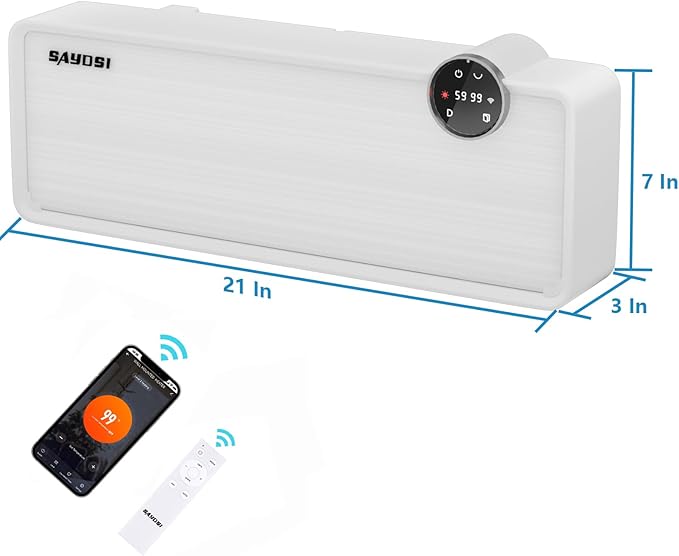 Wall Heater, SAYDSI 1500W Indoor Electric Space Heater