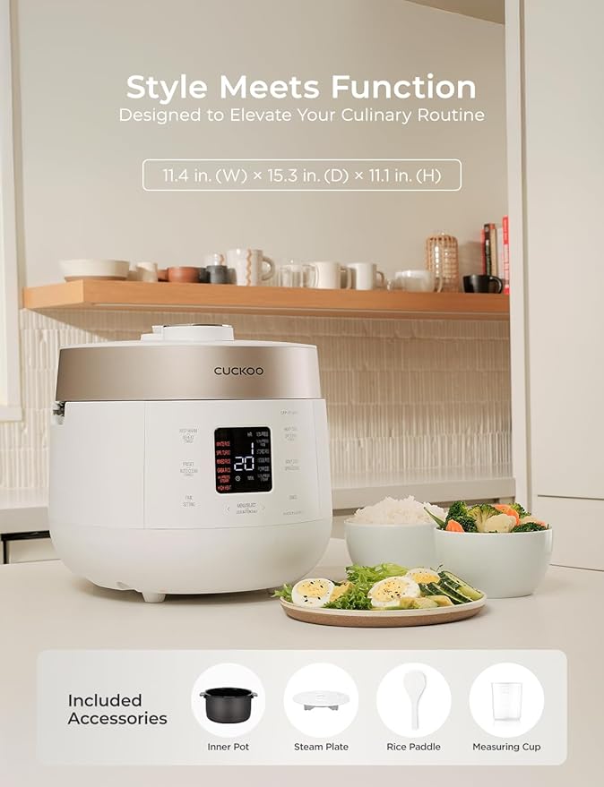 CUCKOO Twin Pressure Rice Cooker 10-Cup Uncooked / 20-Cup Cooked