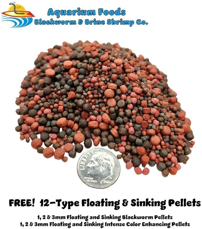 Aquatic Foods Inc. Freeze Dried California Blackworms for Discus, Cichlids, All Community Tropical Fish. Farmed and Freeze Dried in California USA! NOT Imported from Mexico…25 Grams