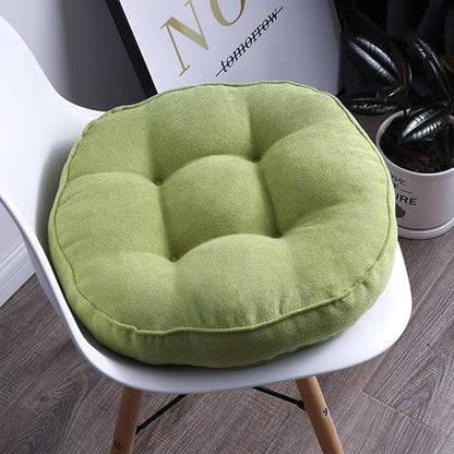 vctops Round Chair Pad Seat Cushion Solid Color Soft Chair Pads Comfy Velvet Cushion Pillow for Kitchen Dining Office Chair Kids Reading (Green,Diameter 16")