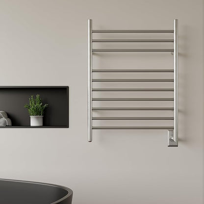 HEATGENE Towel Warmer Wall-Mounted Hardwired Heated Towel Rack Hot Towel Bar