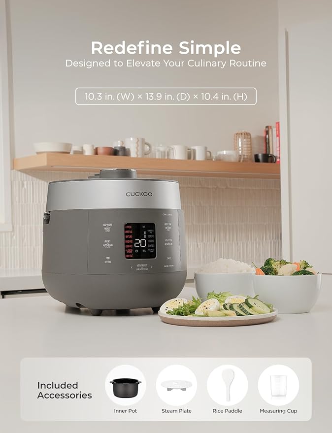 CUCKOO Twin Pressure Rice Cooker 6-Cup Uncooked / 12-Cup Cooked