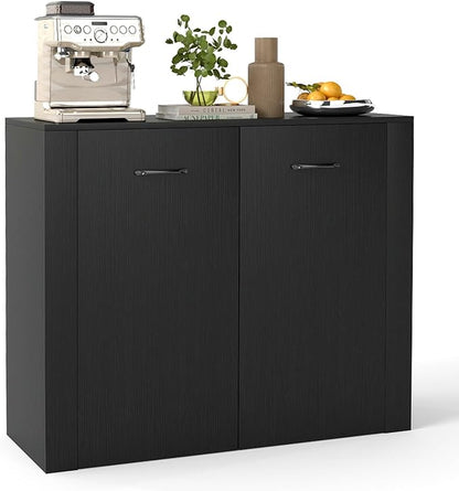 Giantex Modern Storage Cabinet, Anti-Tipping Device, Sturdy Metal Hings