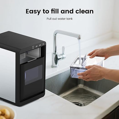COWSAR Nugget Ice Makers Countertop, 44Lbs/24H Crushed Ice Maker & Pebble Ice