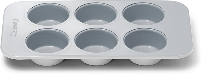 Caraway Nonstick Ceramic 6 Cup Muffin Pan – Non-Toxic, PTFE & PFOA Free – Oven