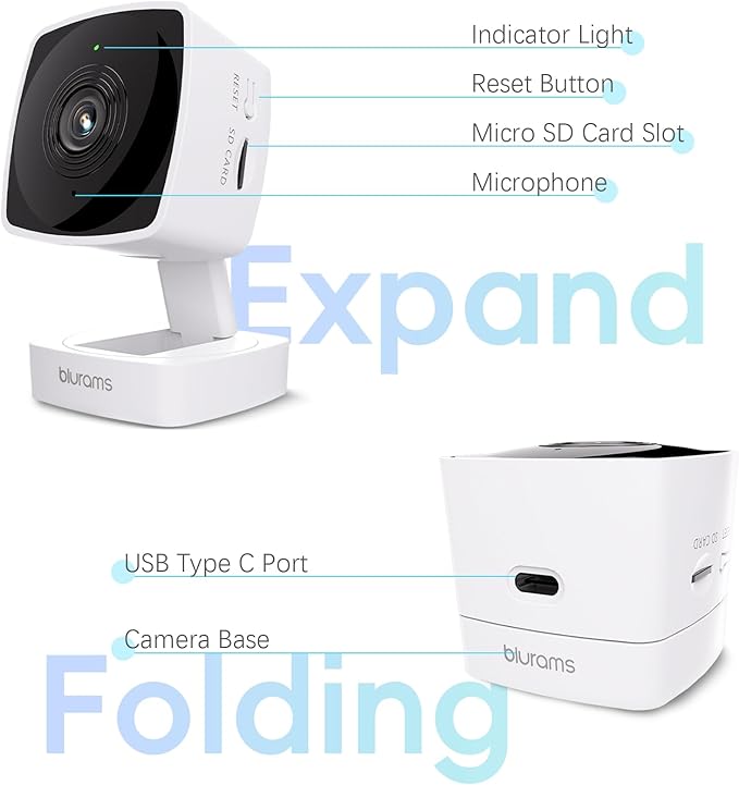 blurams Cameras for Home Security 5G&2.4G, 2K Security Camera Indoor, Pet Camera