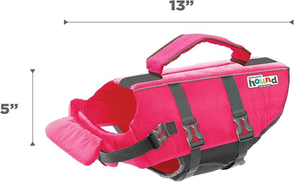 Outward Hound Granby Splash Dog Life Jacket, High-Buoyancy Dog Life Vest for Swimming, Boating, and Water Safety, Small, Pink