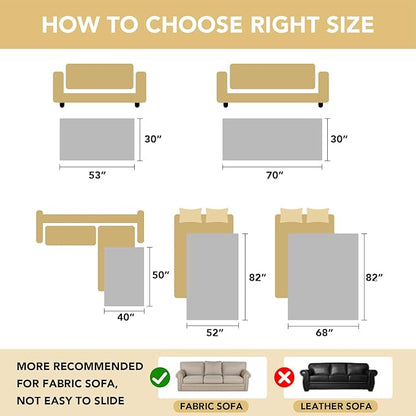 H.VERSAILTEX Non Slip Pet Couch Cover Chenille Dog Bed Protector Thick Soft Sofa Slipcover Pet Friendly Washable Couch Cushion Covers for Pets (40" x 50", Island Fossi)