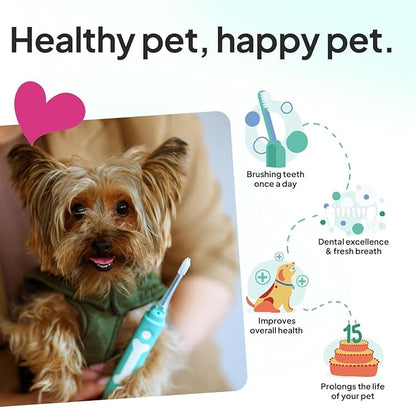 Dog Toothbrush | Innovative Eletrolytic Technology | Improves Oral Health &