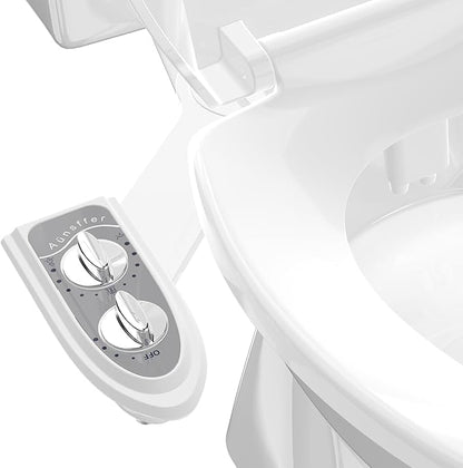 Bidet Attchment for Toilet Grey, Cold Water No-Electric, 3 Wash Modes，Dual